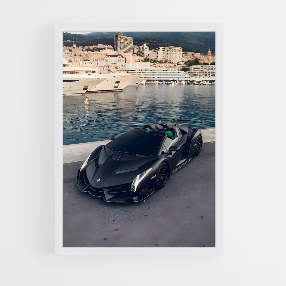 Poster Veneno Noir – affiche Lamborghini (vue 3)